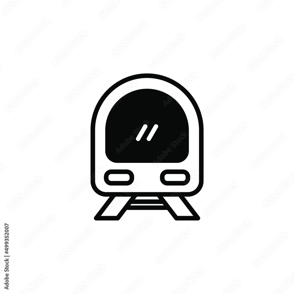 Train, Locomotive, Transport Solid Line Icon Vector Illustration Logo Template. Suitable For Many Purposes. Train, Locomotive, Transport Solid Line Icon Vector Illustration Logo Template. Suitable For Many Purposes.