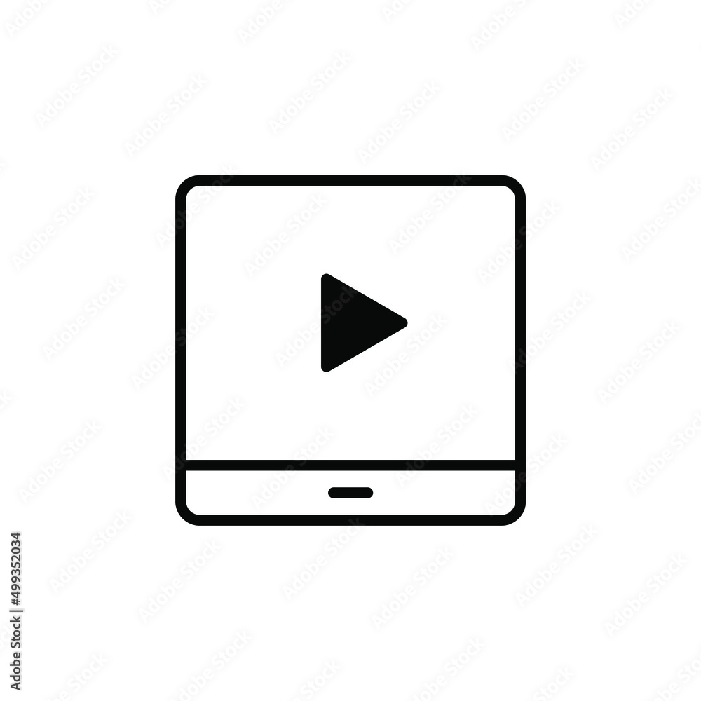 Video, Play, Film, Player, Movie Solid Line Icon Vector Illustration Logo Template. Suitable For Many Purposes. Video, Play, Film, Player, Movie Solid Line Icon Vector Illustration Logo Template. Suitable For Many Purposes.