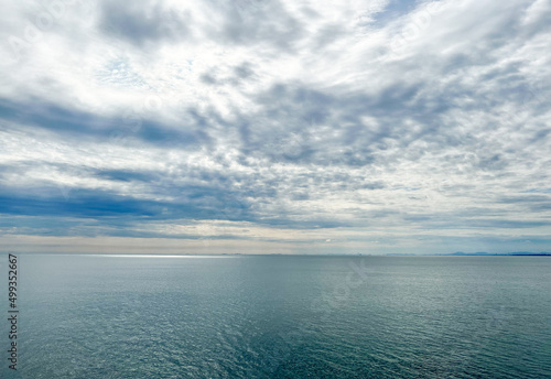 beautiful sea with blue sky background