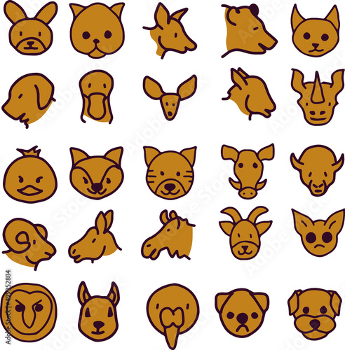 Photos animal icon vektor premium