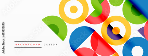 Colorful circle abstract background. Template for wallpaper, banner, presentation, background © antishock