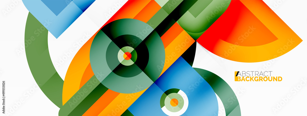 Creative geometric wallpaper. Minimal geometric background with round shapes. Trendy techno business template for wallpaper, banner, background or landing Creative geometric wallpaper. Minimal geometric background with round shapes. Trendy techno business template for wallpaper, banner, background or landing