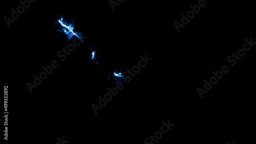 Wallpaper Mural Fast Lightning Strike and lightning strike hitting ground 4K  Animation with black Screen. Torontodigital.ca