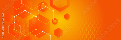 Modern minimal orange futuristic technology science background design . Abstract orange banner vector illustration. Yellow orange vector abstract graphic design. Banner Pattern background template.
