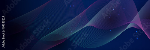 Abstract dark blue modern futuristic science technology hi tech digital abstract dark blue colorful design banner background. Vector abstract graphic design banner pattern background web template.