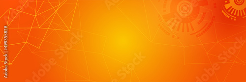 Modern minimal orange futuristic technology science background design . Abstract orange banner vector illustration. Yellow orange vector abstract graphic design. Banner Pattern background template.