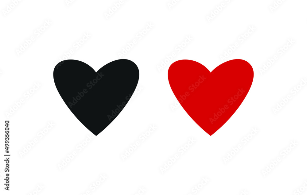 Romantic Heart Icon vector flat design in trendy style for Marriage Celebration