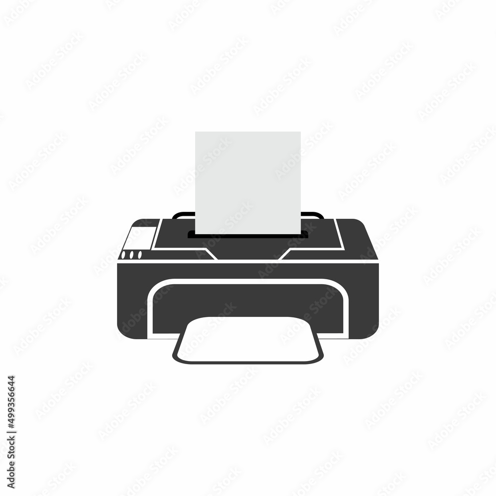 Printer icon vector symbol illustration background Printer icon vector symbol illustration background