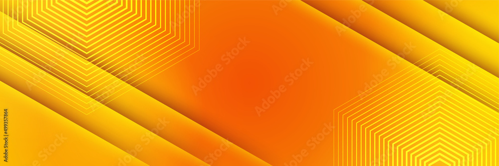 Modern colorful banner template. Yellow and orange banner design ...