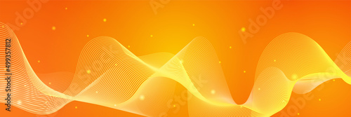 Modern colorful banner template. Yellow and orange banner design. futuristic technology science background design. Yellow orange vector abstract graphic design. Banner Pattern background template.