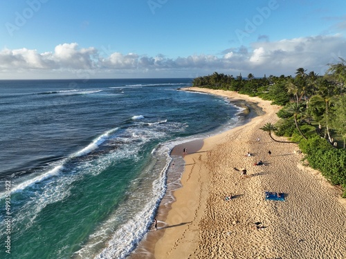 White Sand Beach of Banzai Beach on the North Shore of Oahu, Hawaii