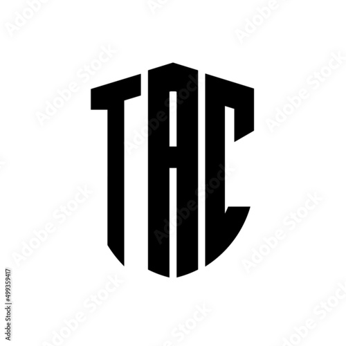 TAC letter logo design. TAC modern letter logo with black background. TAC creative letter logo. simple and modern letter logo. vector logo modern alphabet font overlap style. Initial letters TAC 