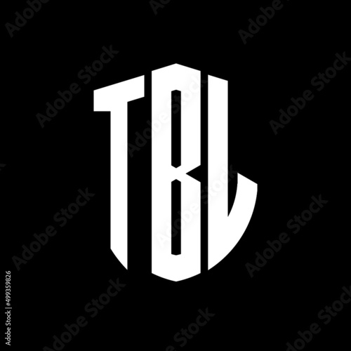 TBL letter logo design. TBL modern letter logo with black background. TBL creative  letter logo. simple and modern letter logo. vector logo modern alphabet font overlap style. Initial letters TBL  photo