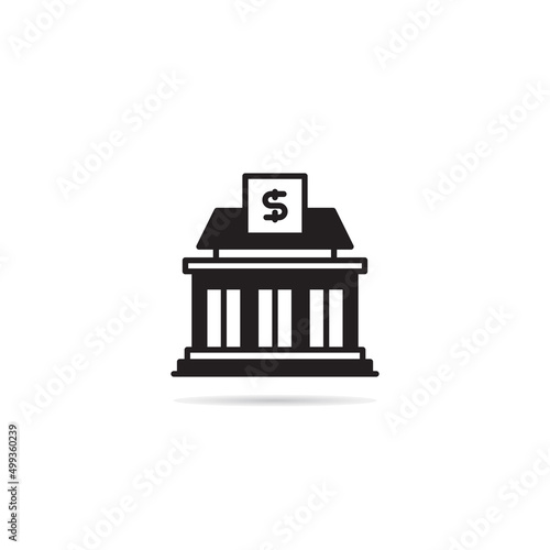 bank building icon vector illustration