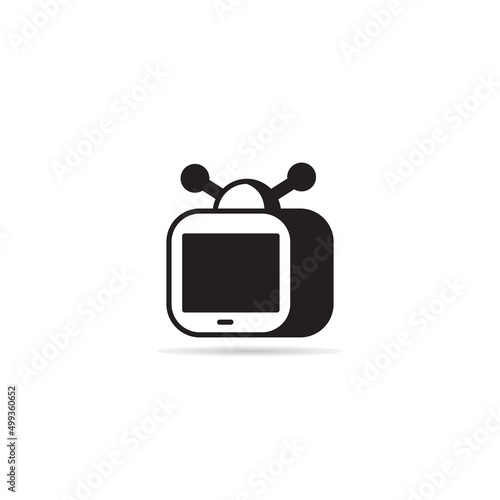 television icon on white background