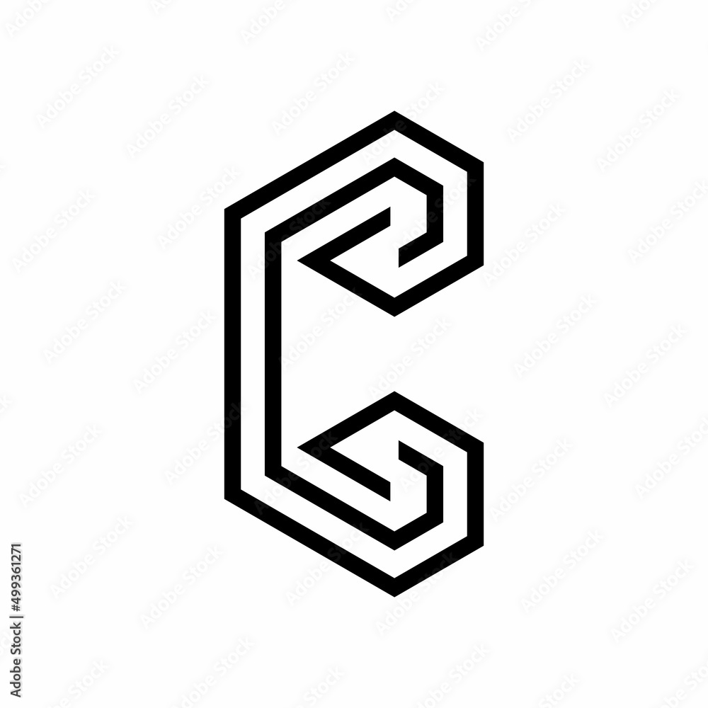 Letter C vector line logo design. Creative minimalism logotype icon symbol. Letter C vector line logo design. Creative minimalism logotype icon symbol.