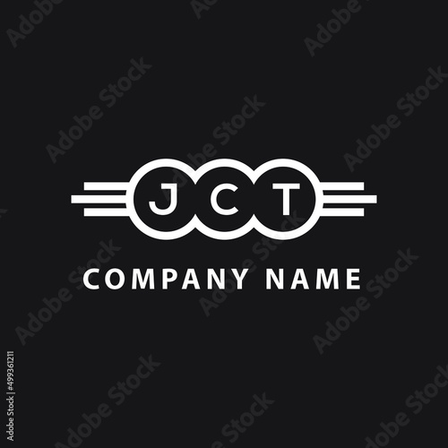 JCT letter logo design on black background. JCT creative  initials letter logo concept. JCT letter design. photo