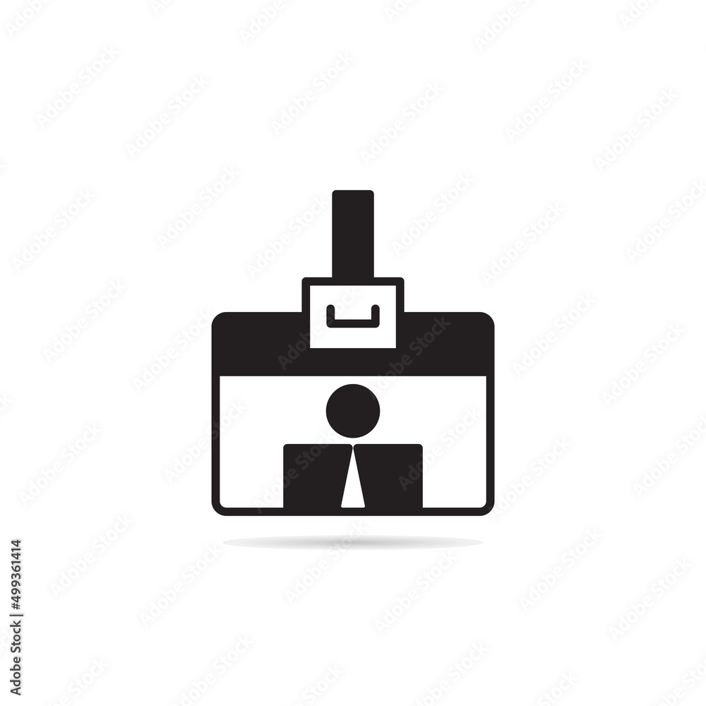 id and business card badge icon vector illustration id and business card badge icon vector illustration