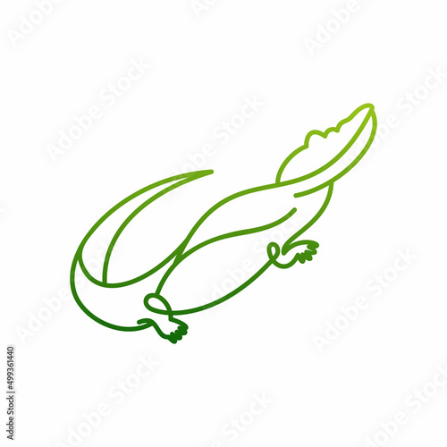 crocodile icon. zoo animal thin line design. vector illustration