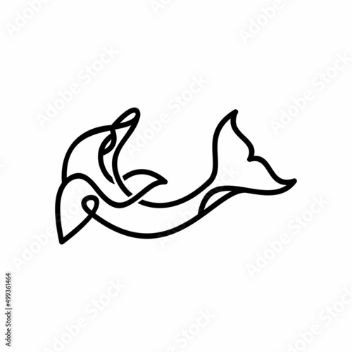 Dolphin logo design icon template