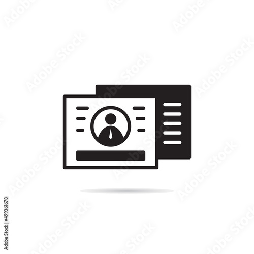 id and business card icon vector illustration