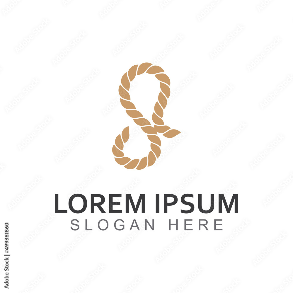 Fototapeta premium Rope logo using a vector illustration design template