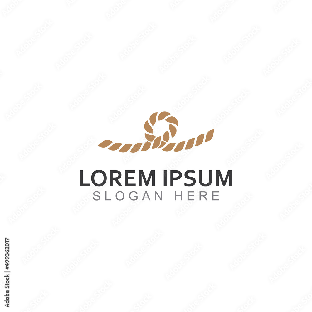 Rope logo using a vector illustration design template Rope logo using a vector illustration design template