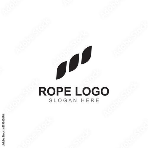 Rope logo using a vector illustration design template