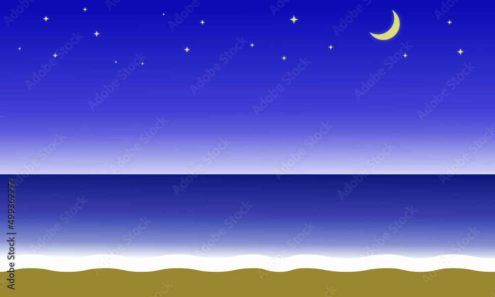 空と海がメインのイラスト3 空と海がメインのイラスト3