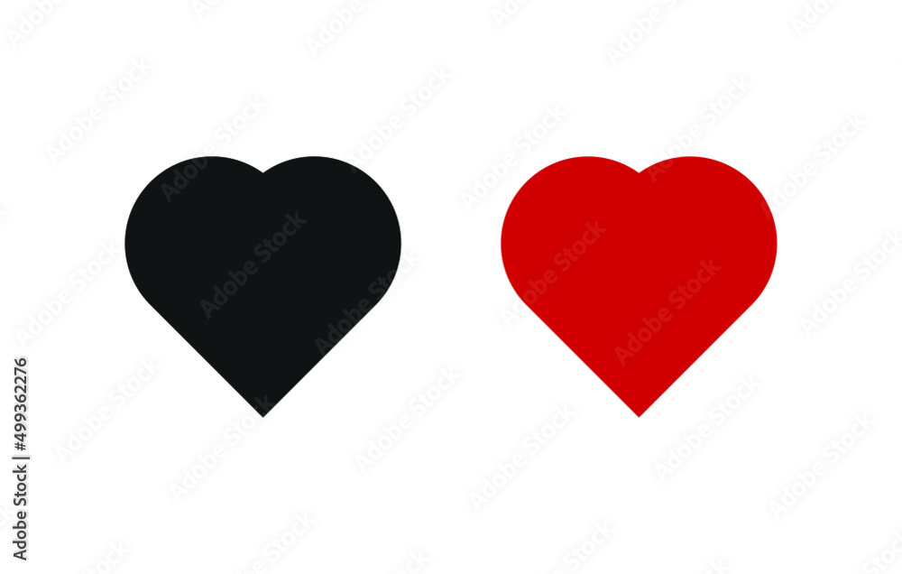 Romantic Heart Icon vector flat design in trendy style for Marriage Celebration
