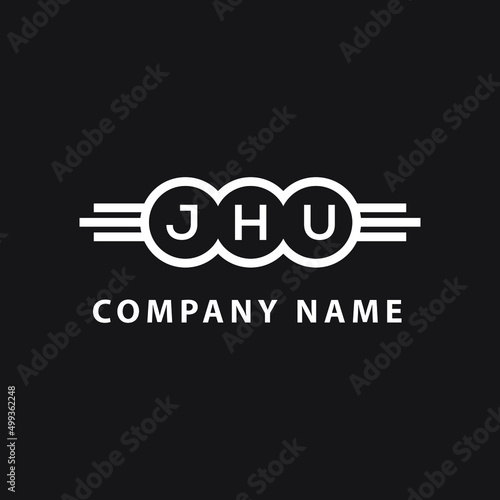 JHU letter logo design on black background. JHU  creative initials letter logo concept. JHU letter design. photo