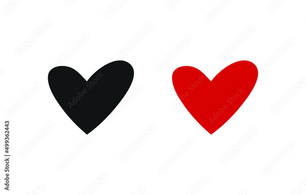 Romantic Heart Icon vector flat design in trendy style for Marriage Celebration