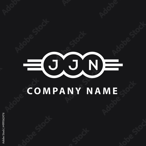 JJN letter logo design on black background. JJN creative initials letter logo concept. JJN letter design. 
