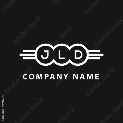 JLD letter logo design on black background. JLD  creative initials letter logo concept. JLD letter design.
 photo