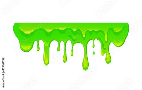  Green slime Isolated background . Blot, splash and smudge. Vector cartoon illustration of sticky dripping liquid. 