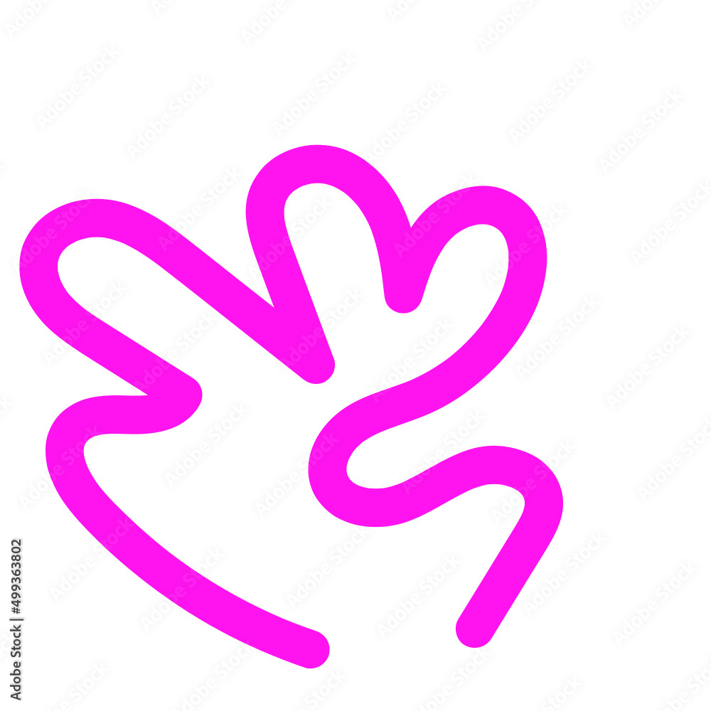 Abstract Organic Shape Vector Illustration Neon Purple Abstract Organic Shape Vector Illustration Neon Purple