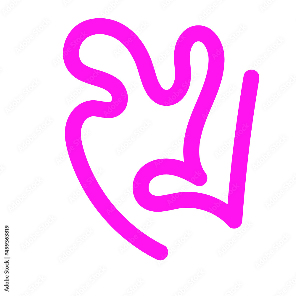 Abstract Organic Shape Vector Illustration Neon Purple Abstract Organic Shape Vector Illustration Neon Purple
