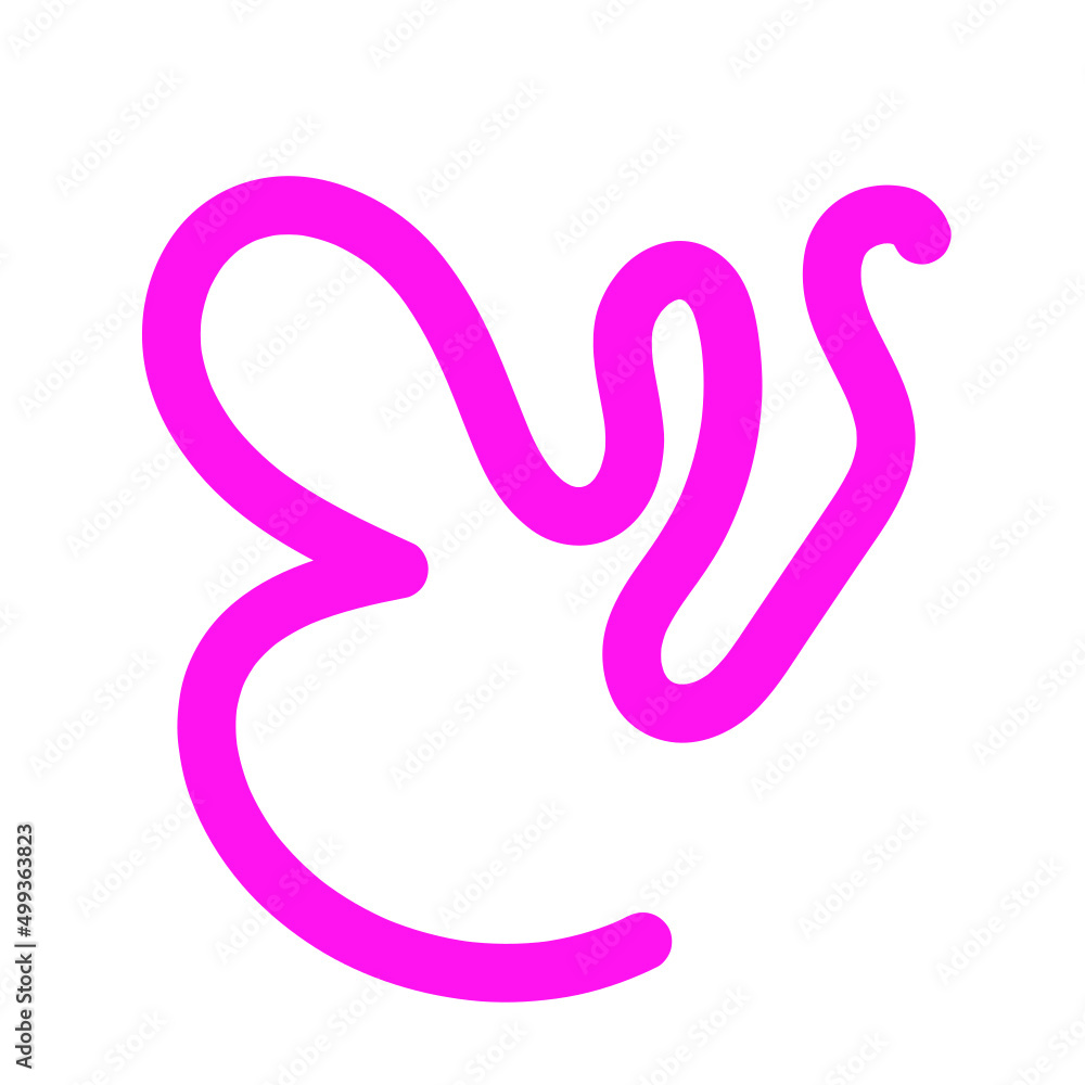Abstract Organic Shape Vector Illustration Neon Purple Abstract Organic Shape Vector Illustration Neon Purple