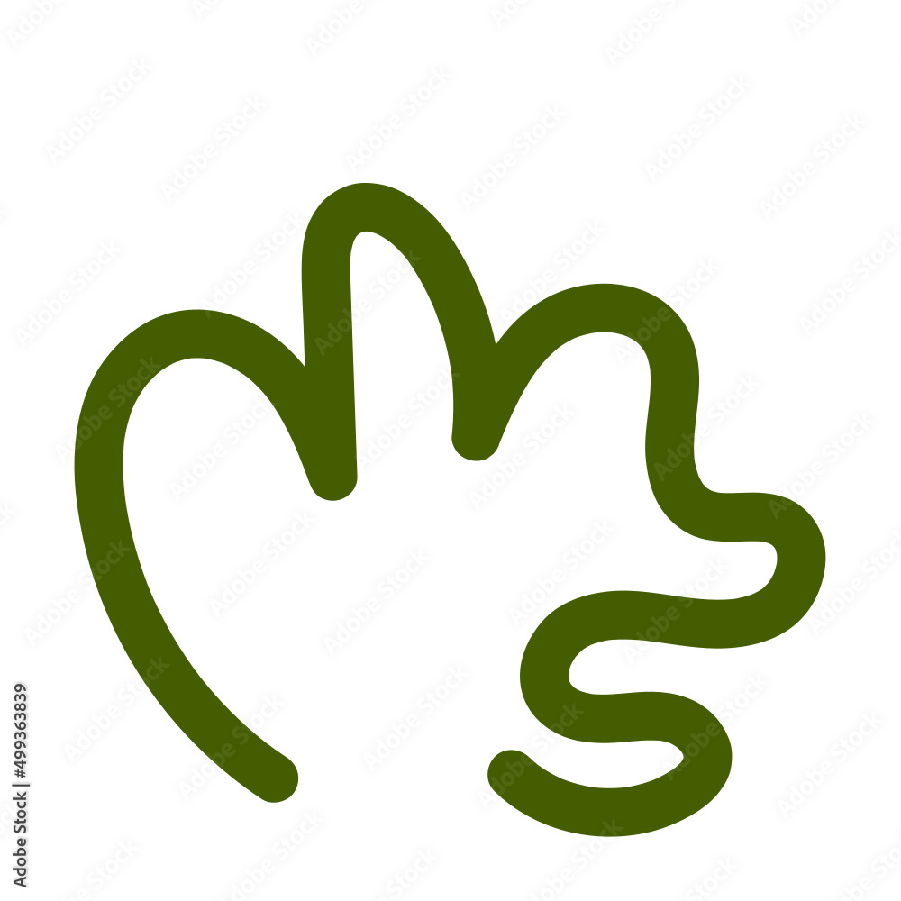 Abstract Organic Shape Vector Illustration Dark Green Abstract Organic Shape Vector Illustration Dark Green