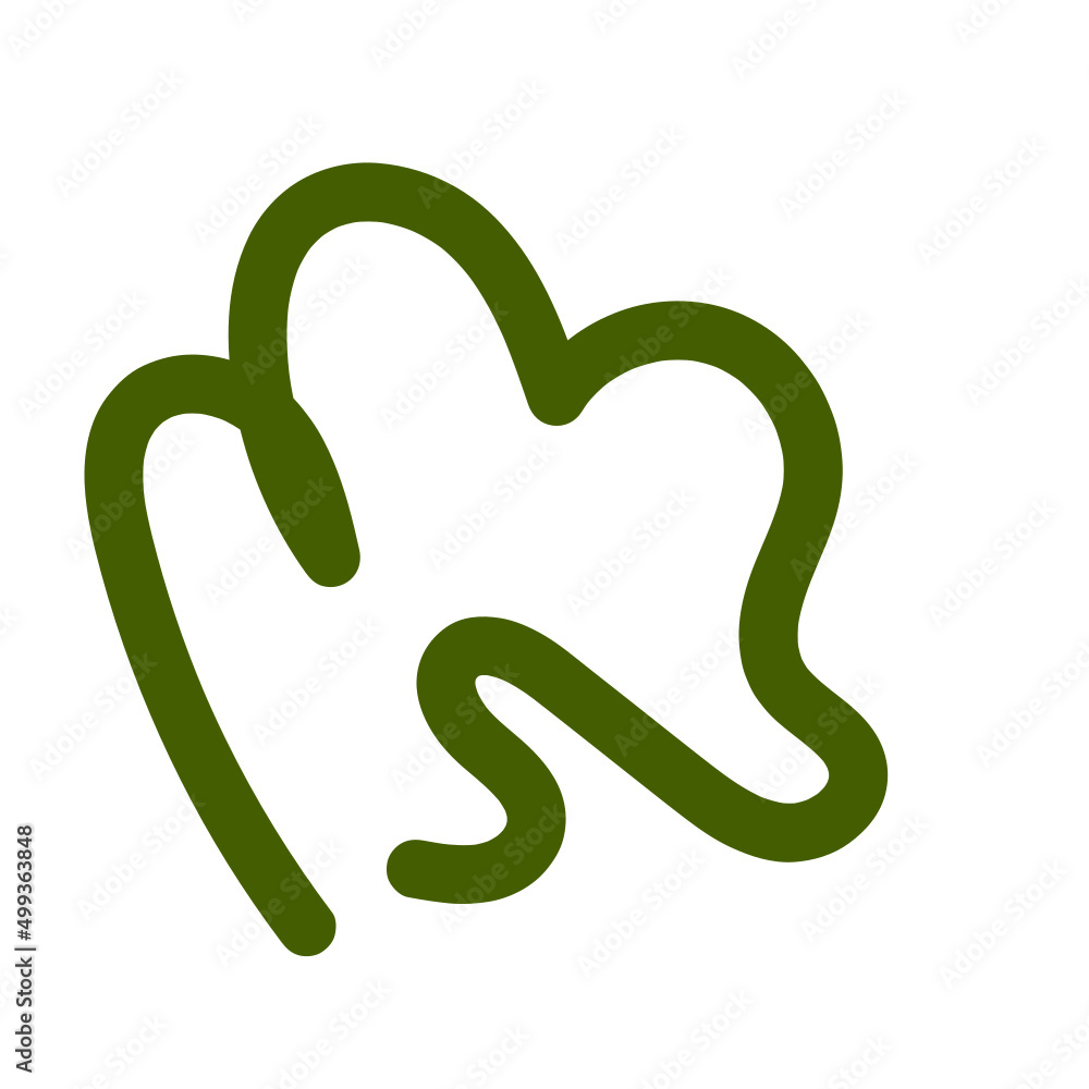Abstract Organic Shape Vector Illustration Dark Green Abstract Organic Shape Vector Illustration Dark Green
