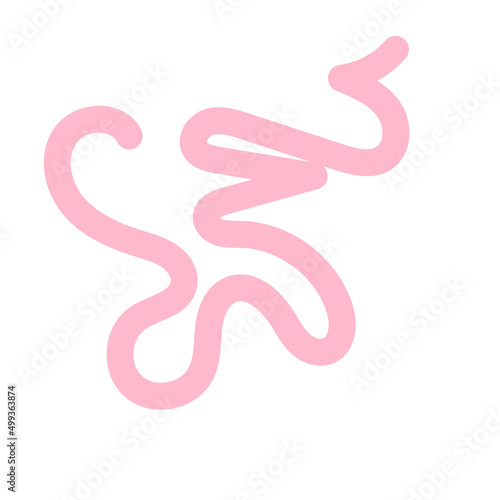  Abstract Organic Shape Vector Illustration Pale Pink 
