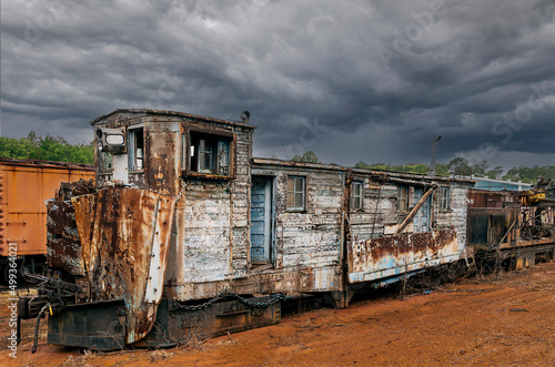 Abandoned antique train