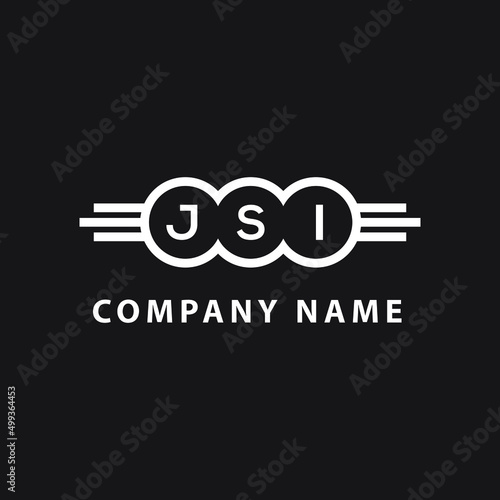 JSI letter logo design on black background. JSI creative  initials letter logo concept. JSI letter design.