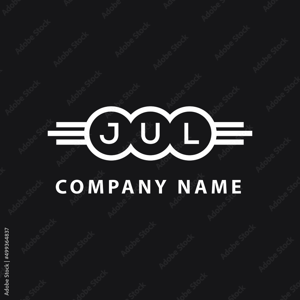 JUL letter logo design on black background. JUL creative initials letter logo concept. JUL letter design. JUL letter logo design on black background. JUL creative initials letter logo concept. JUL letter design.