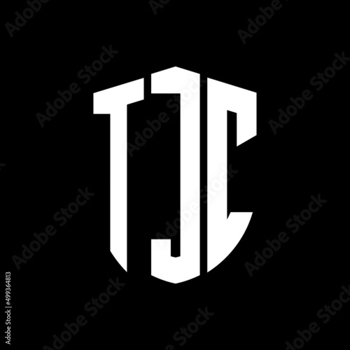 TJC letter logo design. TJC modern letter logo with black background. TJC creative  letter logo. simple and modern letter logo. vector logo modern alphabet font overlap style. Initial letters TJC  photo