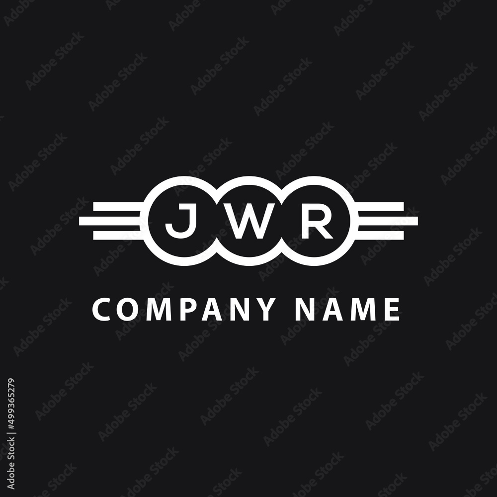 JWR letter logo design on black background. JWR  creative initials letter logo concept. JWR letter design.