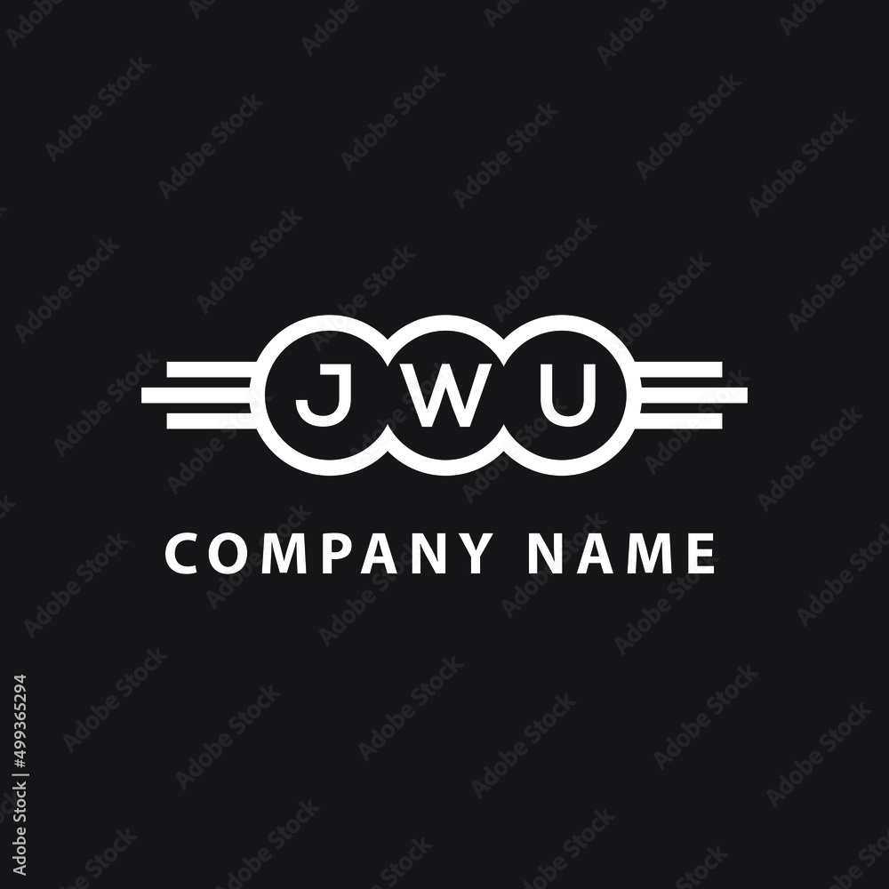 JWU letter logo design on black background. JWU creative initials letter logo concept. JWU letter design. JWU letter logo design on black background. JWU creative initials letter logo concept. JWU letter design.