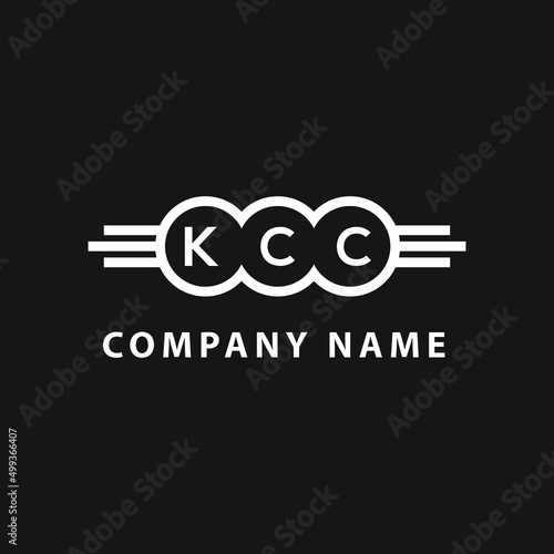 KCC letter logo design on black background. KCC  creative initials letter logo concept. KCC letter design.
 photo