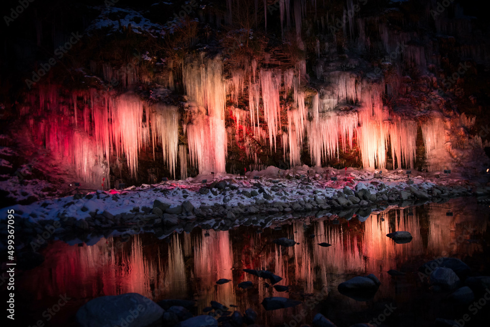 Obraz premium 氷のライトアップ