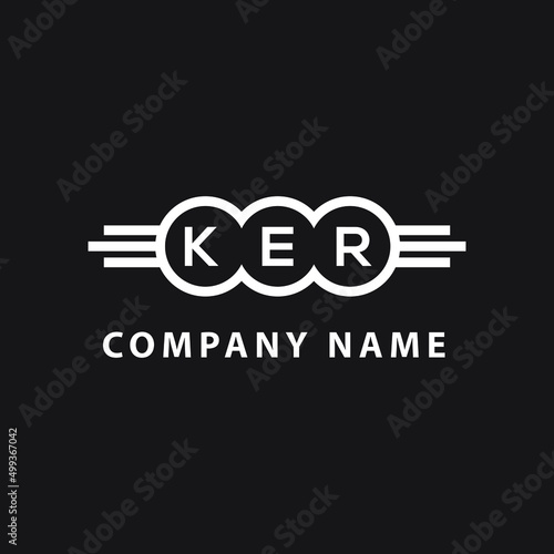 KER letter logo design on black background. KER  creative initials letter logo concept. KER letter design.
